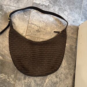 Madewell Dark Brown Woven Hobo Bag